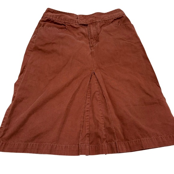 Hanna Andersson Dresses & Skirts - Y2k A-Line Pleated Front Hanna Andersson Cotton Skirt Womens XS Brown